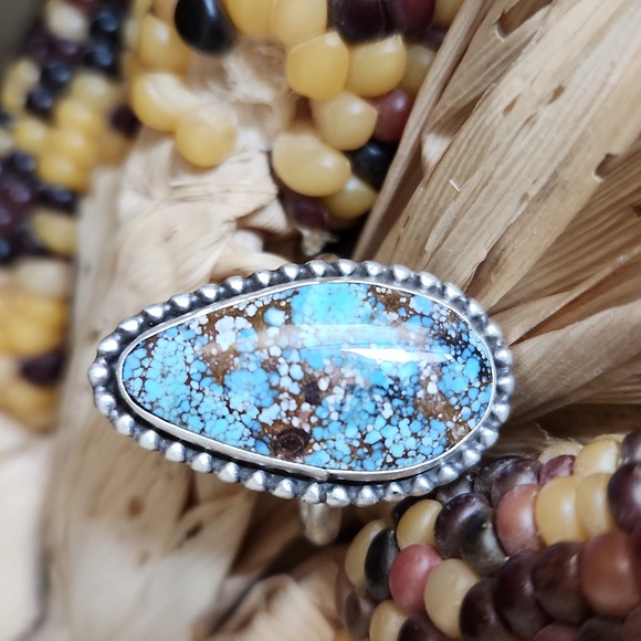 Stunning NWOT Native American Navajo Golden Hills Turquoise Ring 💙💍🤎 - Picture 2 of 12